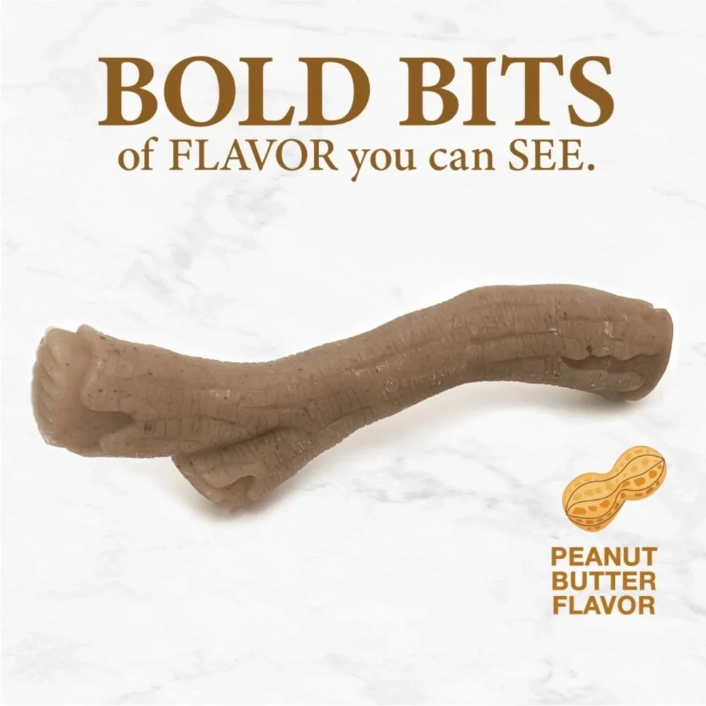 Nylabone Gourmet Style Strong Chew Stick Dog Toy Peanut Butter Flavor Medium